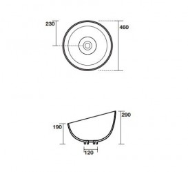 Раковина для ванної накладна Kerasan Ciotola C4 ø46 см санфарфор біла 430401