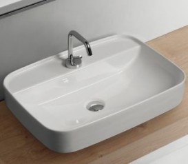 Раковина для ванной накладная Kerasan Tribeca 60X43 санфарфор белый 514001