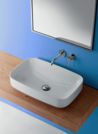 Раковина для ванной накладная Kerasan Tribeca 60х38 санфарфор белая 514101