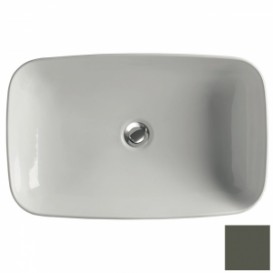 Раковина для ванной накладная Kerasan Tribeca 60х38 санфарфор серая матовая 514114