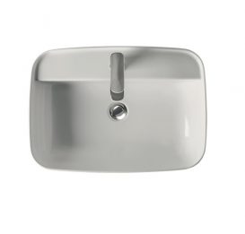 Раковина для ванной накладная Kerasan Tribeca 60х43 санфарфор серая матовая 514214