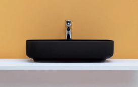 Раковина для ванної накладна Kerasan Tribeca 60х43 санфарфор чорна матова 514231