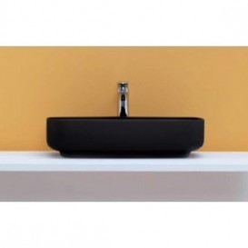 Раковина для ванной накладная Kerasan Tribeca 60х38 санфарфор черная матовая 514331