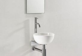 Раковина для ванної накладна AeT колекція Motivi Fine Tondo Mini біла L434T0R0V0