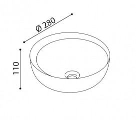 Раковина для ванной накладная AeT коллекция Spot белая L450T0R0V0 100