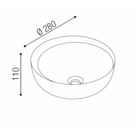 Раковина для ванної накладна AeT колекція Spot помаранчева L450T0R0V0 214