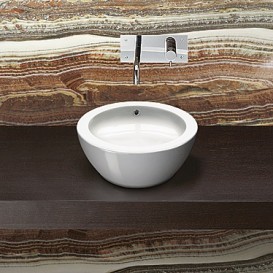 Раковина для ванной накладная круглая Catalano Velis 42х42 керамика цвет белый 142APVL00