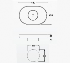Раковина для ванной Galassia Xes накладная овальная белый 6071