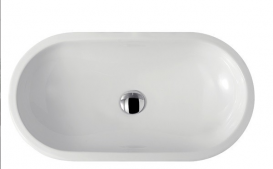 Раковина для ванной Galassia Midas накладная овальная без отверстия перелива белый 5234