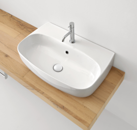 Раковина для ванной накладная/подвесная Kerasan Nolita 60X45 санфарфор белая 534101