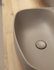 Раковина для ванной накладная/подвесная Kerasan Nolita 60X45 санфарфор орехово-коричневая 534181