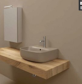 Раковина для ванной накладная/подвесная Kerasan Nolita 60X45 санфарфор орехово-коричневая 534181