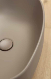 Раковина для ванної накладна / підвісна Kerasan Nolita 50х45 санфарфор горіхово-коричнева 534081