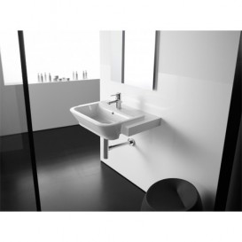 Раковина для ванной накладная полувстраиваемая Roca GAP 56х40 с одним отверстием под смеситель керамика белый A32747S000