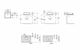Раковина для ванної накладна Roca Sofia 46.5х41.5 см кераміка біла A327720000