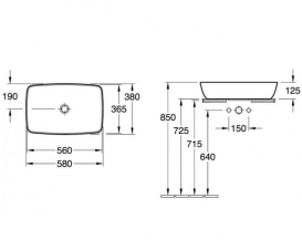 Раковина для ванной накладная Villeroy&Boch коллекция Artis белая 41725801