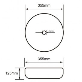 Раковина для ванної накладна Volle 35.5х35.5 см кераміка білий матовий 13-01M-040