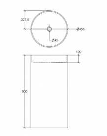 Раковина для ванной напольная Lineabeta Momon белая 53560.26