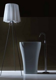 Раковина для ванної овальна Kerasan Aquatech окремостояча 60х40 см біла 374201