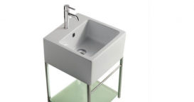 Раковина для ванної Galassia Plus Design підвісна з отвором для змішувача з переливом білий 6034М