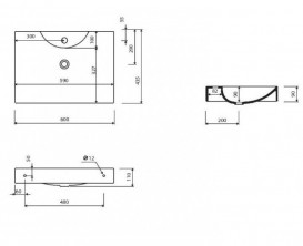 Раковина для ванної підвісна Marmorin колекція Rosa біла 250 060 020 xx x
