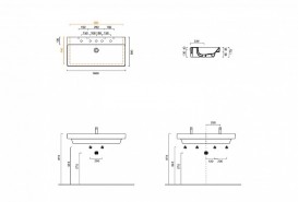 Раковина для ванної підвісна Catalano New Zero 100х50 керамічна колір білий матовий 110ZPBM