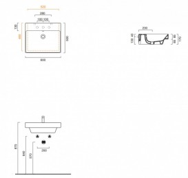 Раковина для ванной подвесная Catalano New Zero 60х50 керамическая цвет серый матовый 160ZPCS