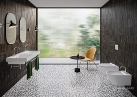 Раковина для ванної підвісна Catalano New Zero 150х50 з двома чашами керамічна колір білий глянцевий 1150ZEDUP00