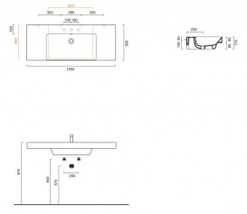 Раковина для ванної підвісна Catalano New Zero 125х50 керамічна колір білий 1125ZEUP00