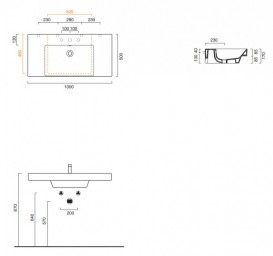Раковина для ванної підвісна Catalano New Zero 100х50 керамічна колір білий 110ZEUP00