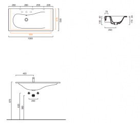 Раковина для ванної підвісна Catalano Impronta 100х50 кераміка колір білий 1100IM00