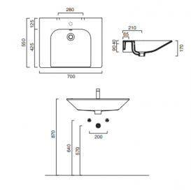Раковина для ванной подвесная Catalano Sfera Comfort 70х55 с переливом керамика цвет белый 170HE00