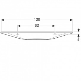 Раковина для ванної підвісна Geberit One 120 см білий санфарфор/ KeraTect заслінка білий блискучий 500.392.01.3