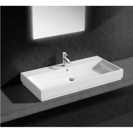 Раковина для ванной подвесная Grohe Cube Ceramic 100 см альпин-белый 3947500H