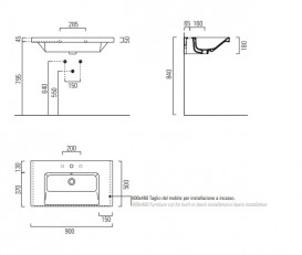 Раковина для ванної підвісна GSI Norm 90 біла 8688 1 11