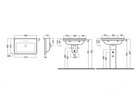Раковина для ванной подвесная Hatria Erika Pro 65х45 см белый YXBE01