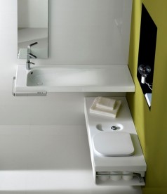 Раковина для ванної підвісна Hatria Grandangolo 130х50 см з отвором під змішувач білий YXF401