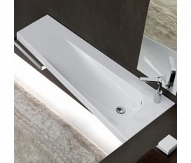 Раковина для ванної підвісна Hatria Grandangolo з отвором під змішувач полку зліва 130х50 см білий YXF601