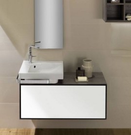 Раковина для ванної підвісна Hatria Grandangolo 50х50 см чаша справа білий YXFA01