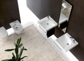 Раковина для ванної підвісна Hatria Grandangolo 50х50 см чаша справа білий YXFA01