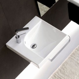 Раковина для ванної підвісна Hatria Grandangolo 50х50 см чаша справа білий YXFA01