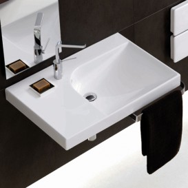 Раковина для ванної підвісна Hatria Grandangolo 50х75 см чаша справа білий Y0YD01