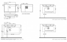 Раковина для ванної підвісна Hatria Grandangolo 50х75 см чаша справа білий Y0YD01