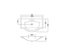 Раковина для ванной подвесная Hatria Sophie 50х95 см санфарфор белый Y0HC01