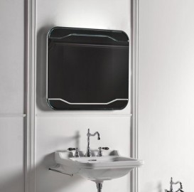 Раковина для ванної підвісна або на п'єдестал Kerasan Waldorf 60x55 санфарфор біла хром 4140K1