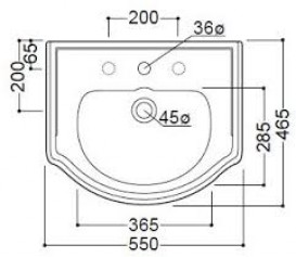 Раковина для ванної підвісна Kerasan Retro чорна 104504