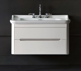 Раковина для ванной подвесная Kerasan Waldorf 100x55 санфарфор белая хром 4142K1