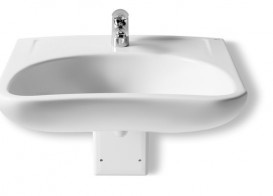 Раковина для ванної підвісна медична Roca Access 64х55 з отвором під змішувач кераміка біла A327230000