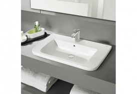 Раковина для ванной подвесная/накладная Roca Cala 75х45 см с отверстием для смесителя керамика белая A327424000