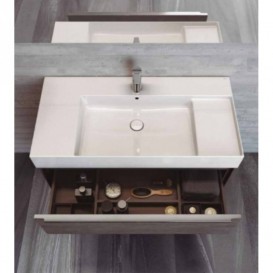 Раковина для ванної підвісна / накладна Roca Inspira 100х49 см кераміка біла A32752A000